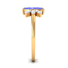 1 CT Marquise Cut Tanzanite and Diamond Promise Ring AAA - Rosec Jewels