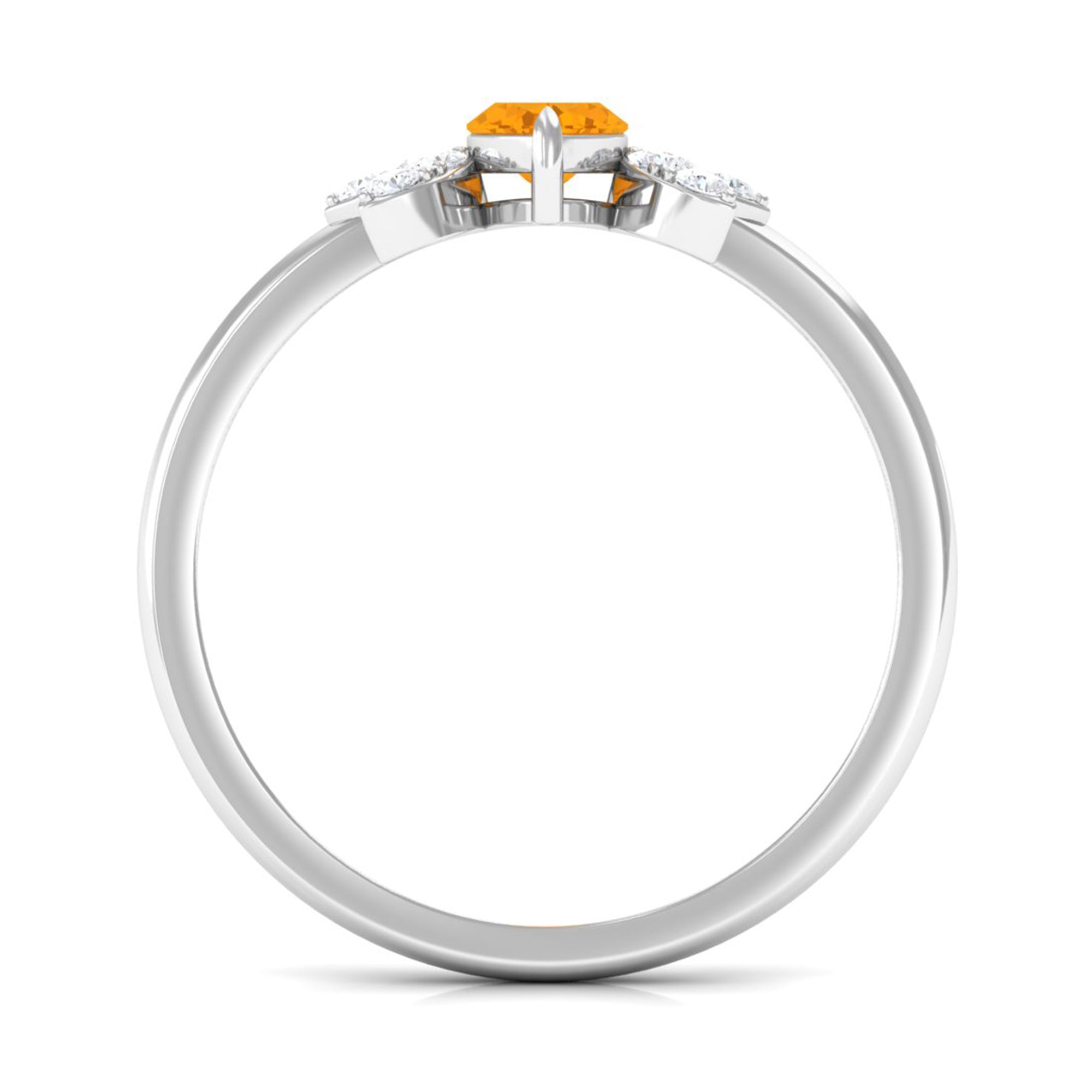3/4 Ct Marquise Fire Opal and Diamond Engagement Ring AAA - Rosec Jewels