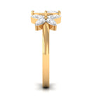 Zircon Floral Inspired Engagement Ring AAAA - Rosec Jewels