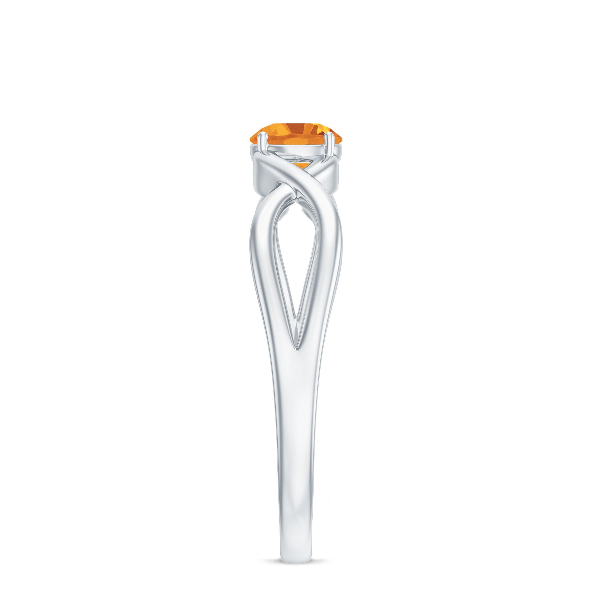 Certified Real Citrine Infinity Promise Ring with AAA - Rosec Jewels
