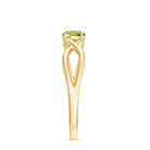 Rosec Jewels-Natural Half Carat Peridot Promise Ring with Crossover Shank