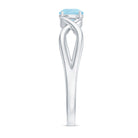 Solitaire Aquamarine Infinity Promise Ring AAA - Rosec Jewels