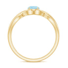 Solitaire Aquamarine Infinity Promise Ring AAA - Rosec Jewels