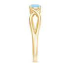 Solitaire Aquamarine Infinity Promise Ring AAA - Rosec Jewels