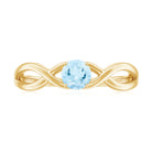 Solitaire Aquamarine Infinity Promise Ring AAA - Rosec Jewels