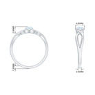 Rosec Jewels-Round Moonstone Solitaire Promise Ring in Crossover Shank