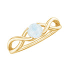 Rosec Jewels-Round Moonstone Solitaire Promise Ring in Crossover Shank