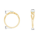Rosec Jewels-Round Moonstone Solitaire Promise Ring in Crossover Shank