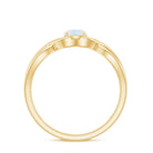 Rosec Jewels-Round Moonstone Solitaire Promise Ring in Crossover Shank