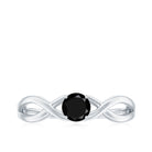 Rosec Jewels-Solitaire Black Onyx Infinity Promise Ring for Women