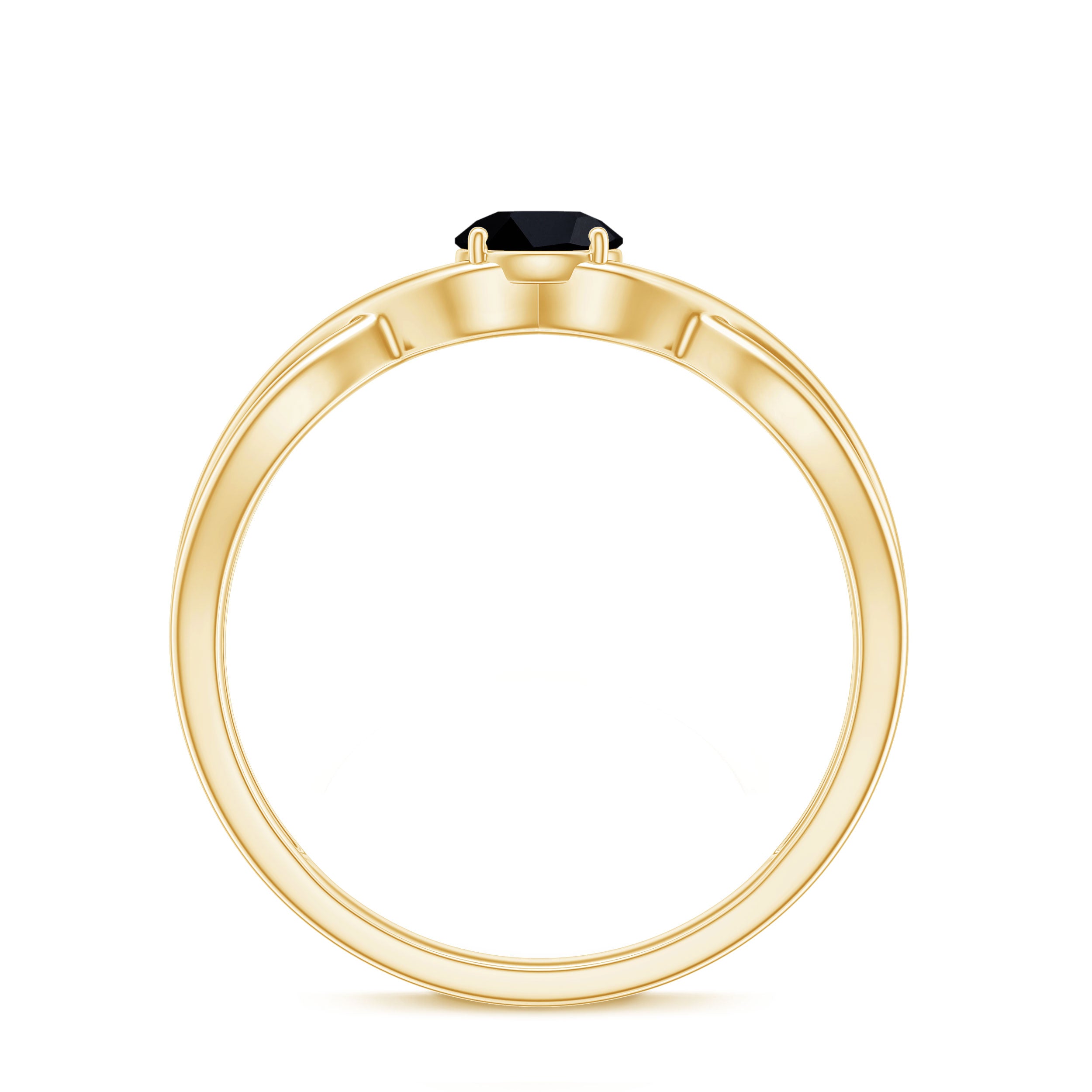 Rosec Jewels-Solitaire Black Onyx Infinity Promise Ring for Women