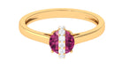 Pink Tourmaline Designer Engagement Ring with Diamond AAA - Rosec Jewels