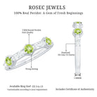 Natural Peridot Diamond Half Eternity Ring for Anniversary AAA - Rosec Jewels