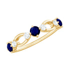 Rosec Jewels-Natural Blue Sapphire Promise Ring with Diamond