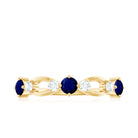 Rosec Jewels-Natural Blue Sapphire Promise Ring with Diamond
