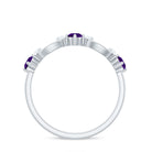 Rosec Jewels-Natural Amethyst Diamond Promise Ring for Women
