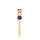 Rosec Jewels-Natural Amethyst Diamond Promise Ring for Women