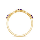 Rosec Jewels-Natural Amethyst Diamond Promise Ring for Women