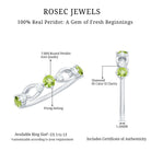Minimal Peridot Promise Ring with Diamond AAA - Rosec Jewels