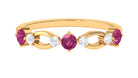 Rosec Jewels-Pink Tourmaline and Diamond Minimal Eternity Anniversary Band Ring