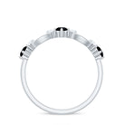 Certified Real Black Spinel Diamond Promise Ring for Her AAA - Rosec Jewels