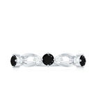 Certified Real Black Spinel Diamond Promise Ring for Her AAA - Rosec Jewels