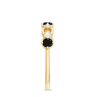 Certified Real Black Spinel Diamond Promise Ring for Her AAA - Rosec Jewels