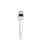 Rosec Jewels-Natural Garnet Half Eternity Ring with Diamond