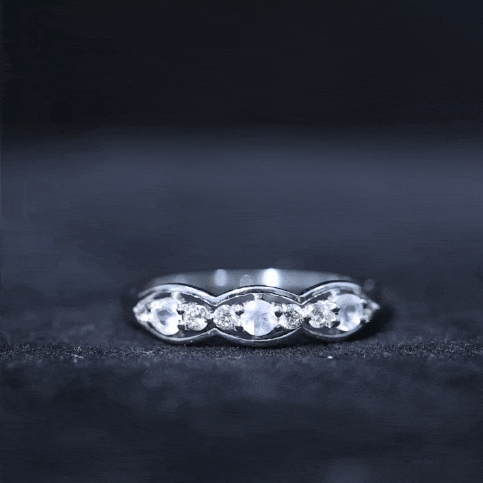 1.25 CT Rose Quartz and Diamond Wedding Anniversary Band Ring Rose Quartz - ( AAA ) - Quality - Rosec Jewels