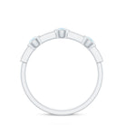 Rosec Jewels-Minimal Half Eternity Ring with Moonstone and Diamond