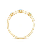Rosec Jewels-Minimal Half Eternity Ring with Moonstone and Diamond