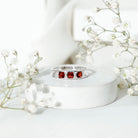 Rosec Jewels-Natural Princess Cut Garnet Diamond Wedding Band