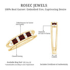 Rosec Jewels-Natural Princess Cut Garnet Diamond Wedding Band