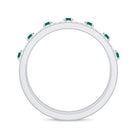 Rosec Jewels-Designer Emerald Diamond Wedding Band Ring with Certificate
