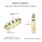 Rosec Jewels-Designer Emerald Diamond Wedding Band Ring with Certificate
