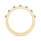 Rosec Jewels-Designer Emerald Diamond Wedding Band Ring with Certificate
