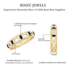 Rosec Jewels-Natural Blue Sapphire Infinity Wedding Band with Diamond
