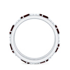 Rosec Jewels-Certified Real Garnet Diamond Wide Eternity Band