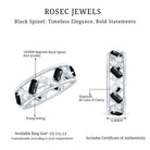 Rosec Jewels-Natural Black Spinel Diamond Eternity Band Ring for Anniversary