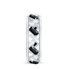 Rosec Jewels-Natural Black Spinel Diamond Eternity Band Ring for Anniversary