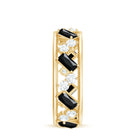 Rosec Jewels-Natural Black Spinel Diamond Eternity Band Ring for Anniversary