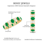Rosec Jewels-Oval Emerald and Moissanite Eternity Wedding Band