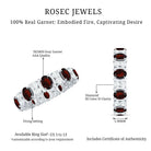 Rosec Jewels-Natural Garnet Diamond Eternity Wedding Band Ring