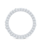 Certified Real 2 Row Black Spinel Eternity Ring with Moissanite AAA - Rosec Jewels