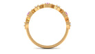 Pink Tourmaline and Diamond Eternity Wedding Band AAA - Rosec Jewels