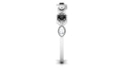 Black Spinel and Diamond Half Eternity Ring in Prong Setting AAA - Rosec Jewels
