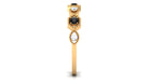 Black Spinel and Diamond Half Eternity Ring in Prong Setting AAA - Rosec Jewels