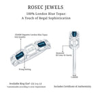 Rosec Jewels-Natural London Blue Topaz Designer Eternity Band with Diamond