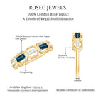 Rosec Jewels-Natural London Blue Topaz Designer Eternity Band with Diamond