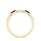 Rosec Jewels-Natural Baguette Black Spinel Diamond Geometric Band Ring